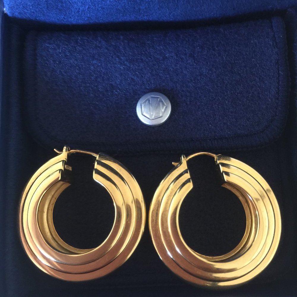 Missoma LUCY WILLIAMS GOLD LARGE RIDGE EARRINGS